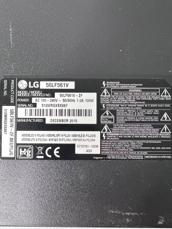 Телевізор 50 LG 50LF561V Full HD